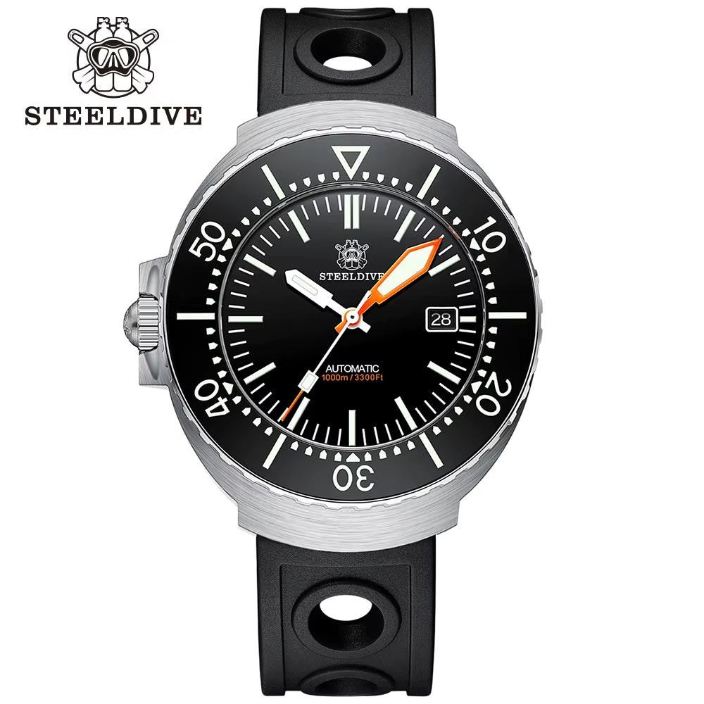 SD1980 45MM One-Piece Case Mens Diver Watch Automatic Mechanical BGW9 Luminous 1000M Waterproof Sapphire Mens Watches