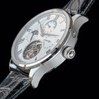 Men Luxury Tourbillon Watch Original ST8007 Movement Mechanical Wristwatches Crocodile Leather Vintage Datephase