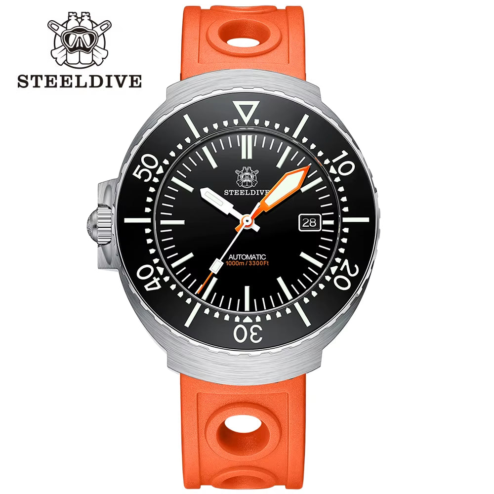 SD1980 45MM One-Piece Case Mens Diver Watch Automatic Mechanical BGW9 Luminous 1000M Waterproof Sapphire Mens Watches