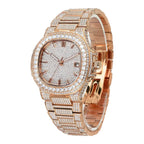 Luxury Brand Stainless Steel Automatic Mechanical Watch Hip Hop Iced Out VVS Moissanite Watch Pass Diamond Tester