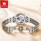 9810 Automatic Mechanical Watch for Women Luxury Diamond Scale Womens Wristwatch Stainless Steel Waterproof Ladies Watches