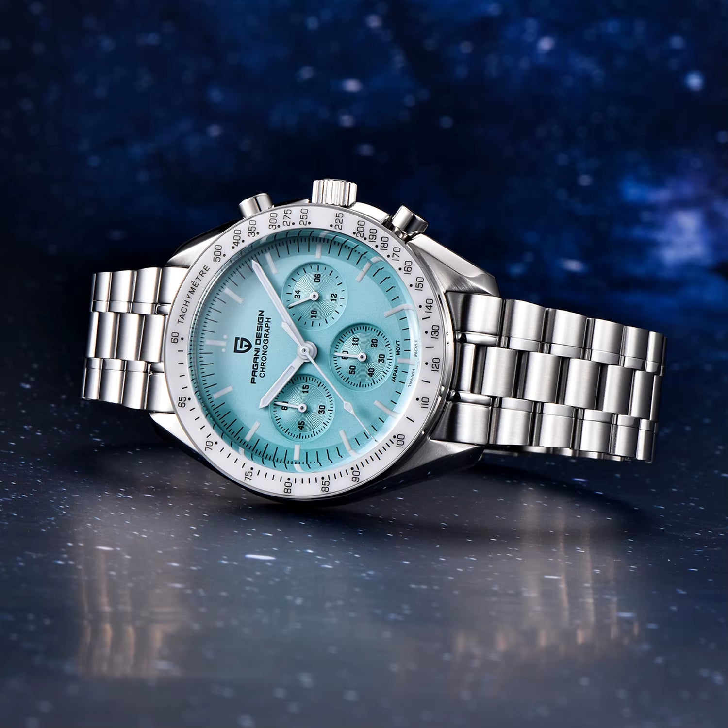 Moon Mens Watches Quartz Automatic Watch Men Luxury Sports VK63 Chronograph Waterproof Sapphire Reloj Hombre 2025