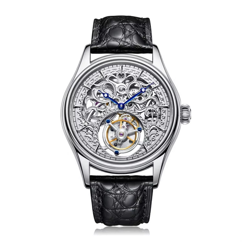2021 ENLOONG Real Luxury Tourbillon Watches Men Skeleton Rose Gold Sapphire Stainless Steel OEM Wrist Man Watch Luxury