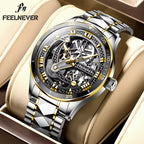 FEELNEVER Top Brand Mechanical Watches Men  Automatic Luxury Mens Watch 50M Waterproof Luminous Tourbillon Wristwatch Reloj