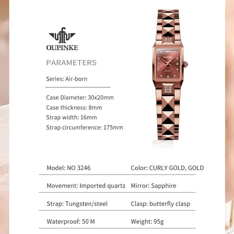 TOP Brand Luxury Quartz Ladies Watch Imported MIYOTA Movement Automatic Watch for Women Tungsten Steel Tape Waterproof