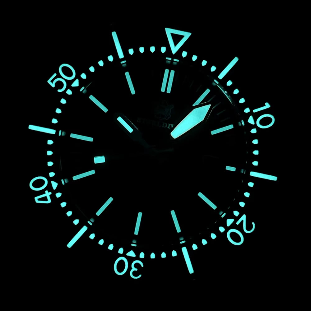 SD1980 45MM One-Piece Case Mens Diver Watch Automatic Mechanical BGW9 Luminous 1000M Waterproof Sapphire Mens Watches