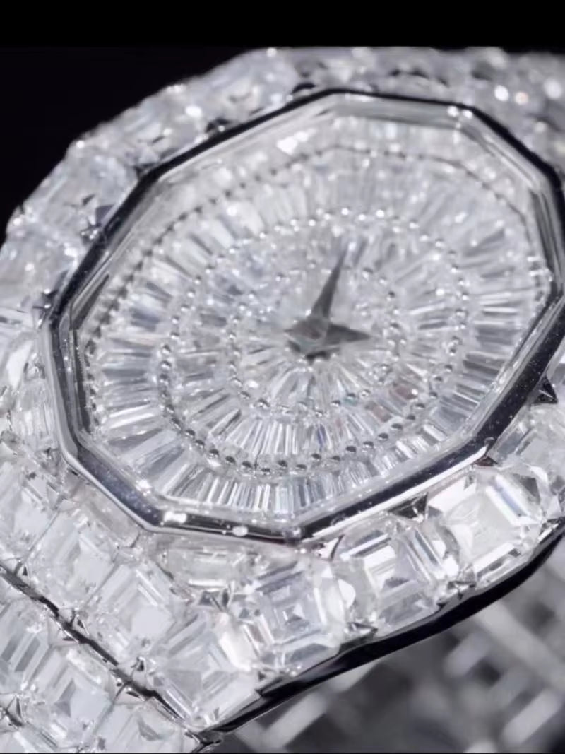 ZOCA Luxury Replica Full Diamond Watch for Woman Quartz Watches for Wrist