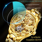 Original Genuine Watch Luxury Tourbillon Mechanical Business Men'S Watch Automatic Mechanical Fashion Wristwatch Clock