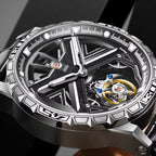 Flying Tourbillon Mechanical Watch for Men Skeleton Tourbillon Movement Fashion Wrist Watches Mens Luxury Sapphire Mirror