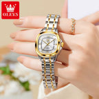 9810 Automatic Mechanical Watch for Women Luxury Diamond Scale Womens Wristwatch Stainless Steel Waterproof Ladies Watches