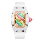 Women'S Automatic Mechanical Watch Waterproof Fashion Luxury Simple Barrel Watch Sapphire Watch Luminous Wristwatch FM606