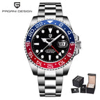 V3 New Luxury Left Crown Mens Watches 40Mm 100M Water Resistant Luminous Sapphire Glass GMT Men Mechanical Watches