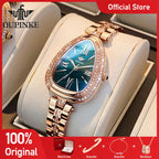 3192 Women Watch Luxury Elegant Stainless Quartz Wristwatch Waterproof Luminous Ladies Date Watch Bracelet Set Gift
