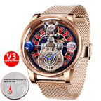 Las Vegas Roulette INDU DESIGN Mens Watches To Brand Luxury Astronomia Quartz Watch Montre Homme