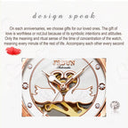 8831 Automatic Mechanical Women Watch Elegant Ceramic Strap Hollow Swan Design Waterproof Ladies' Watches