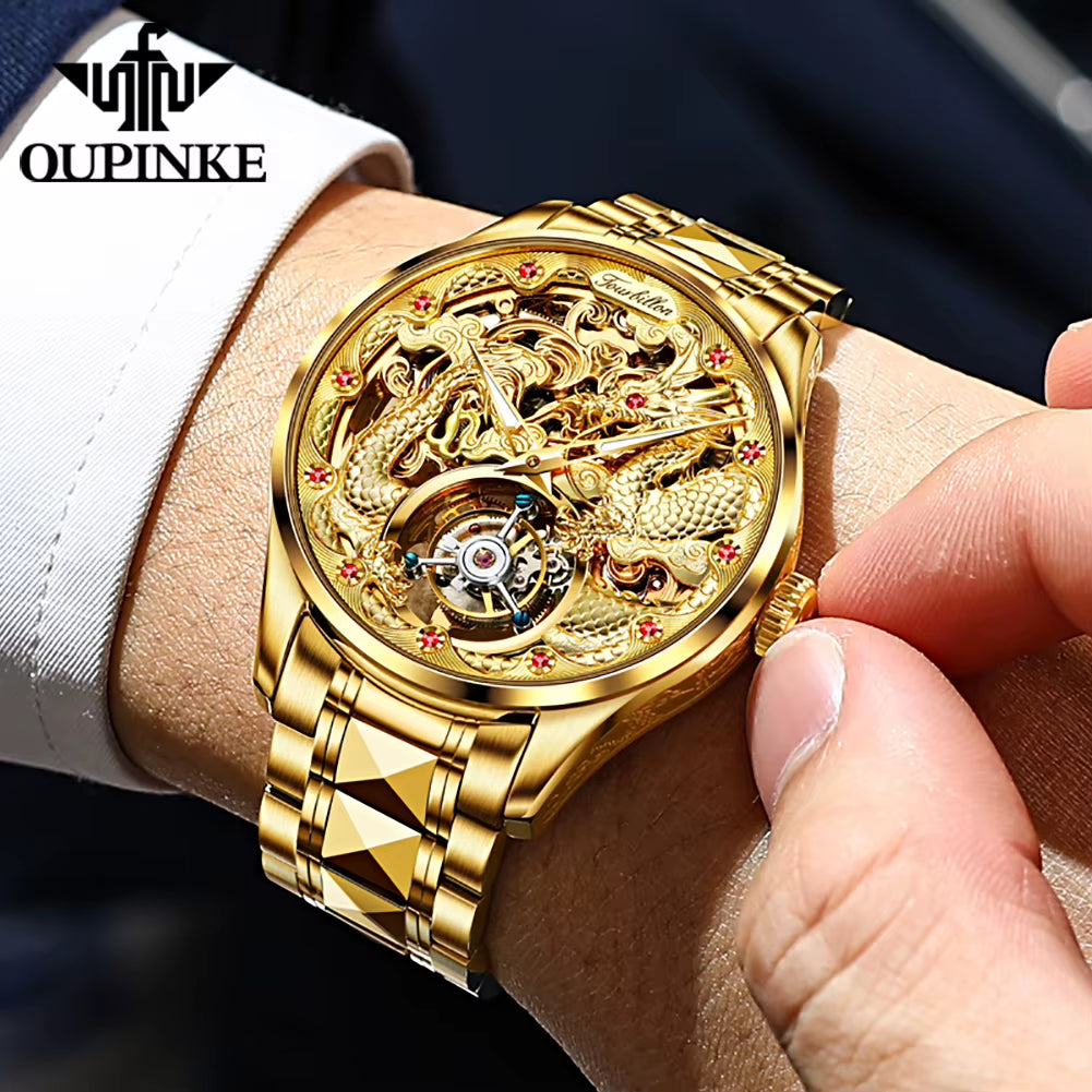 Original Genuine Watch Luxury Tourbillon Mechanical Business Men'S Watch Automatic Mechanical Fashion Wristwatch Clock