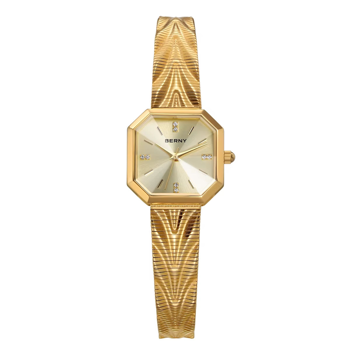 Gold Watch for Women Octagonal Ladies Quartz Wristwatches Stainless Steel Women Small Gold Watch Luxury Fashion Watches