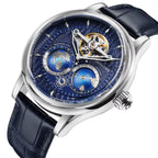 Luxury Double Earth Rotating Men'S Mechanical Watch Automatic Movement Waterproof Clock Pilots Men 1963 Flywheel Watches