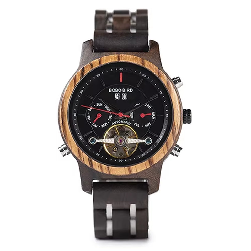 Mechanical Watches Men Top Brand Luxury Wooden Watch Montre Homme Automatique Customized Automatic Watch
