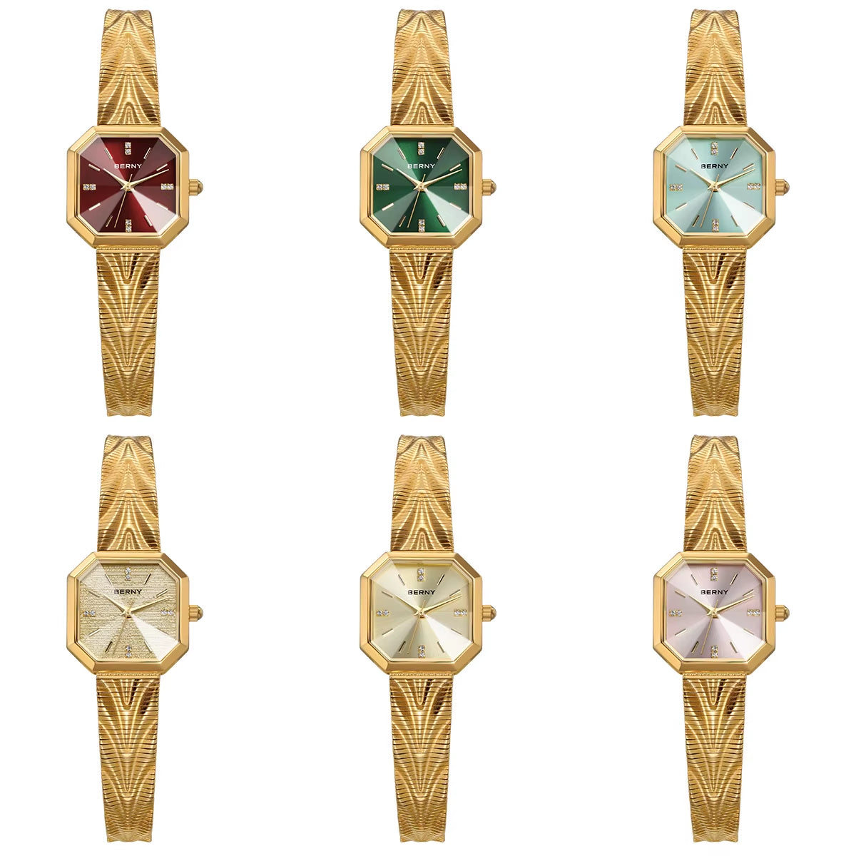 Gold Watch for Women Octagonal Ladies Quartz Wristwatches Stainless Steel Women Small Gold Watch Luxury Fashion Watches