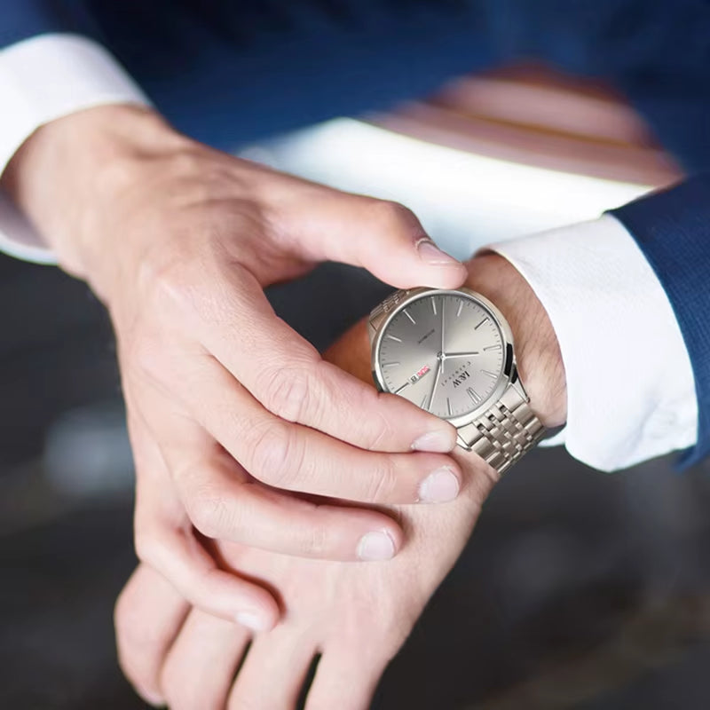 High-End Series I&W Brand Automatic Mechanical Watches Men Waterproof Watches 316L Steel Sapphire Business Men'S Watch