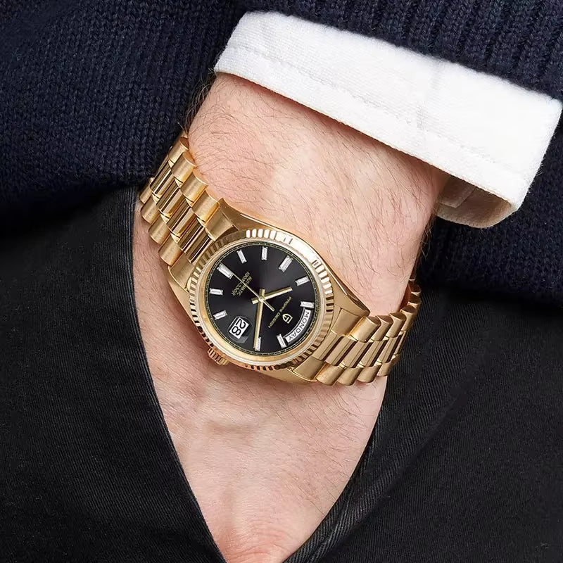 DD36 Mens Watches Top Luxury Mechanical Automatic Watch for Men ST16 Sapphire Gold Wristwatch Steel Waterproof