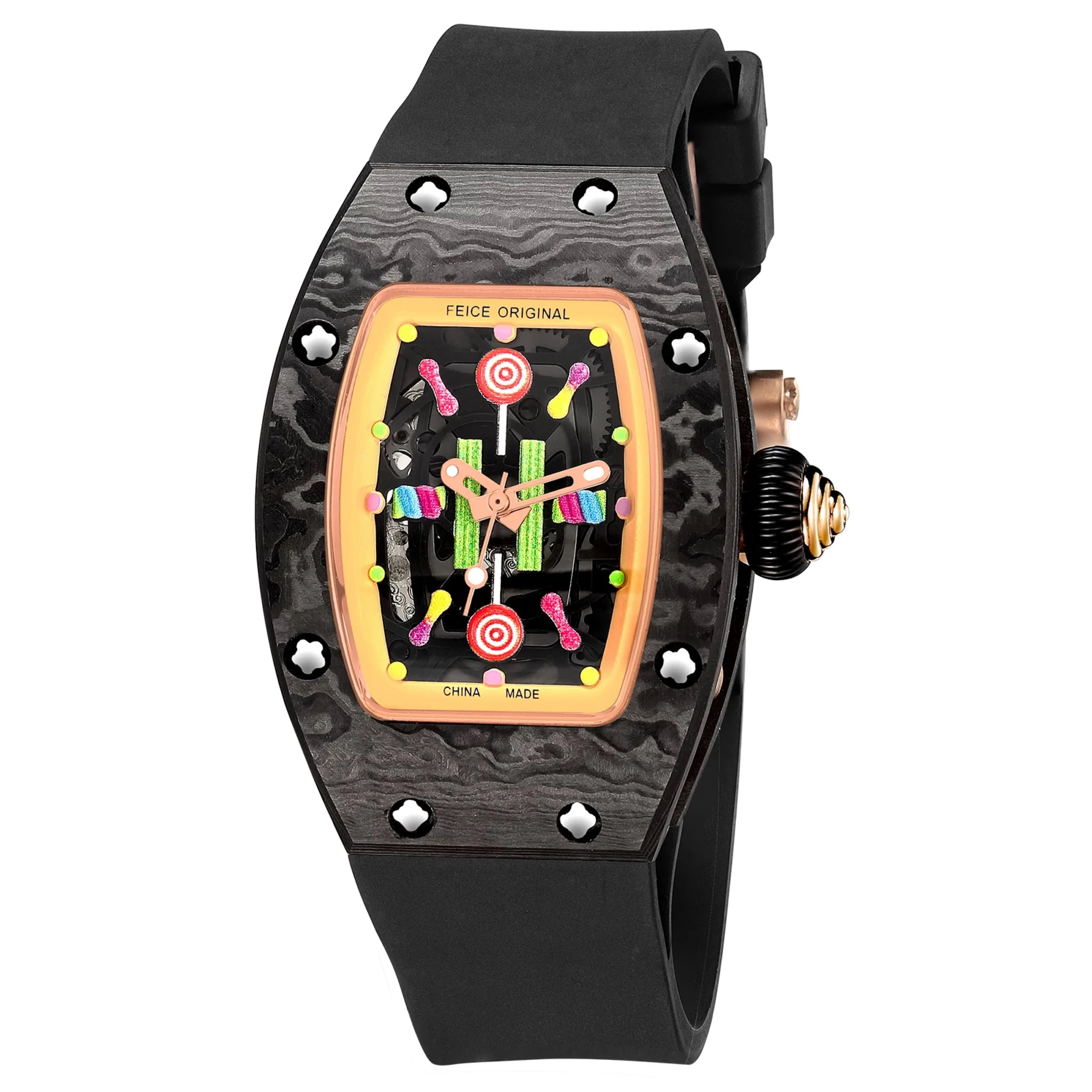 Women'S Automatic Mechanical Watch Waterproof Fashion Luxury Simple Barrel Watch Sapphire Watch Luminous Wristwatch FM606