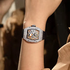 Haofa Ladies Watch Kangaroo Automatic Movement Luminous Diamond Hollow Skeleton Straight in Fashion Women Luxury Wristwatch 1992