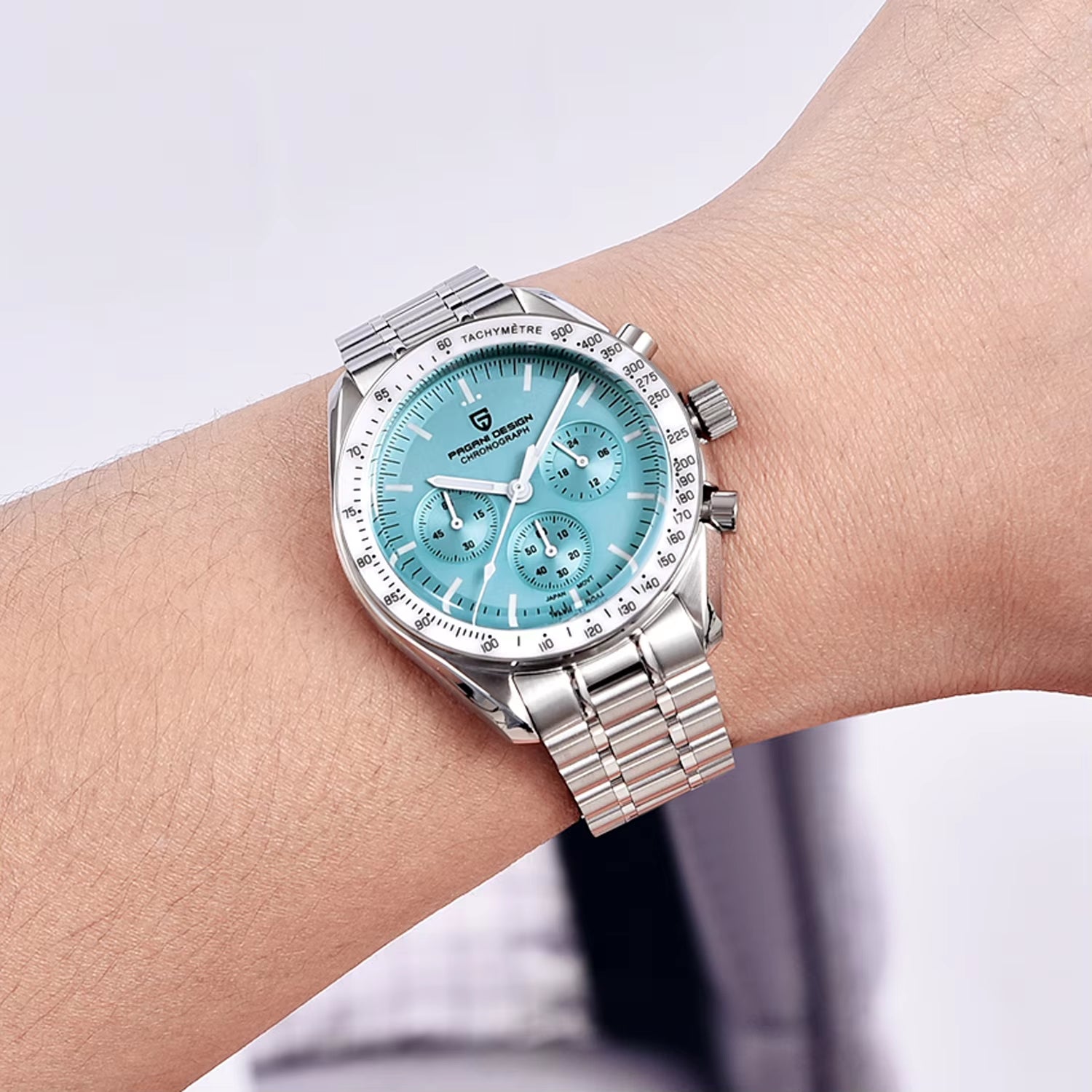 Moon Mens Watches Quartz Automatic Watch Men Luxury Sports VK63 Chronograph Waterproof Sapphire Reloj Hombre 2025