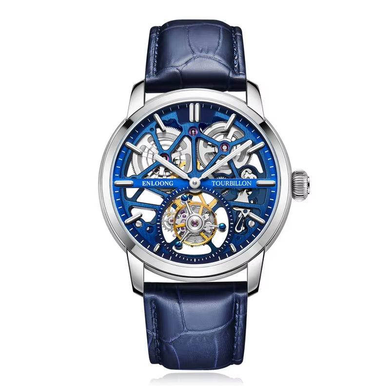 2021 ENLOONG Real Luxury Tourbillon Watches Men with Long Power Reserve Stainless Steel Sapphire OEM Wrist Man Watch Luxury