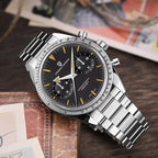 2025 Mens Watches Moon Quartz Watch Men Speed Sport Waterproof Chronograph AR Sapphire VK64 Steel Retro Luminous