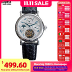 Seakors Man Tourbillon Watch Original ST8007 Movement Skeleton Dial Moonphase Wristwatche 316L Case Sapphire Romen Luxury