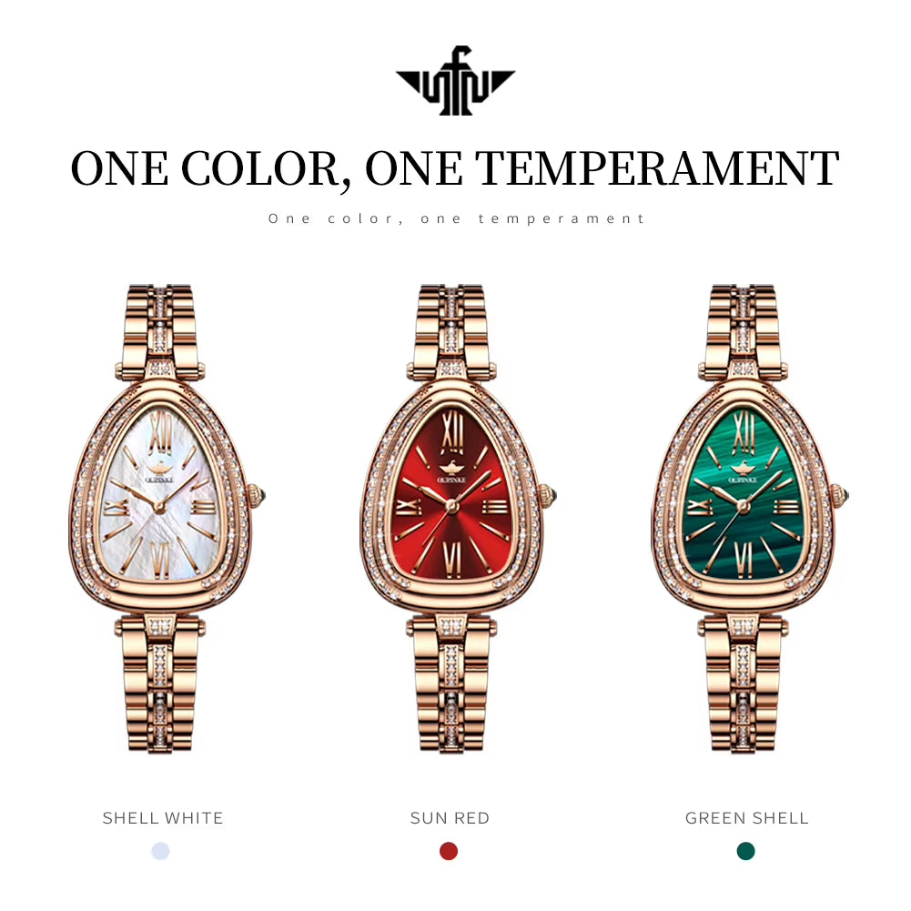 3192 Women Watch Luxury Elegant Stainless Quartz Wristwatch Waterproof Luminous Ladies Date Watch Bracelet Set Gift