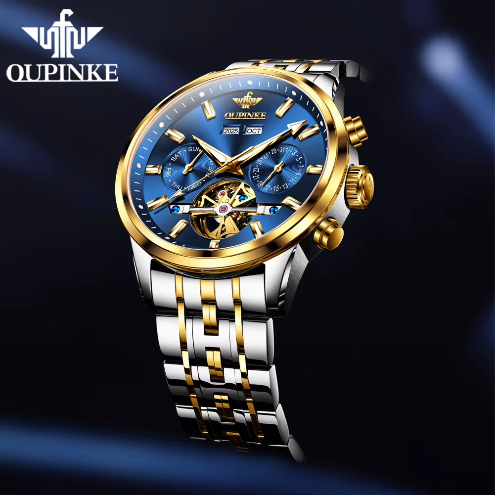 3296 Mens Watch Flywheel Automatic Mechanical Watch﻿ Waterproof Luminous Week Date Watches for Man Original Luxury Gift