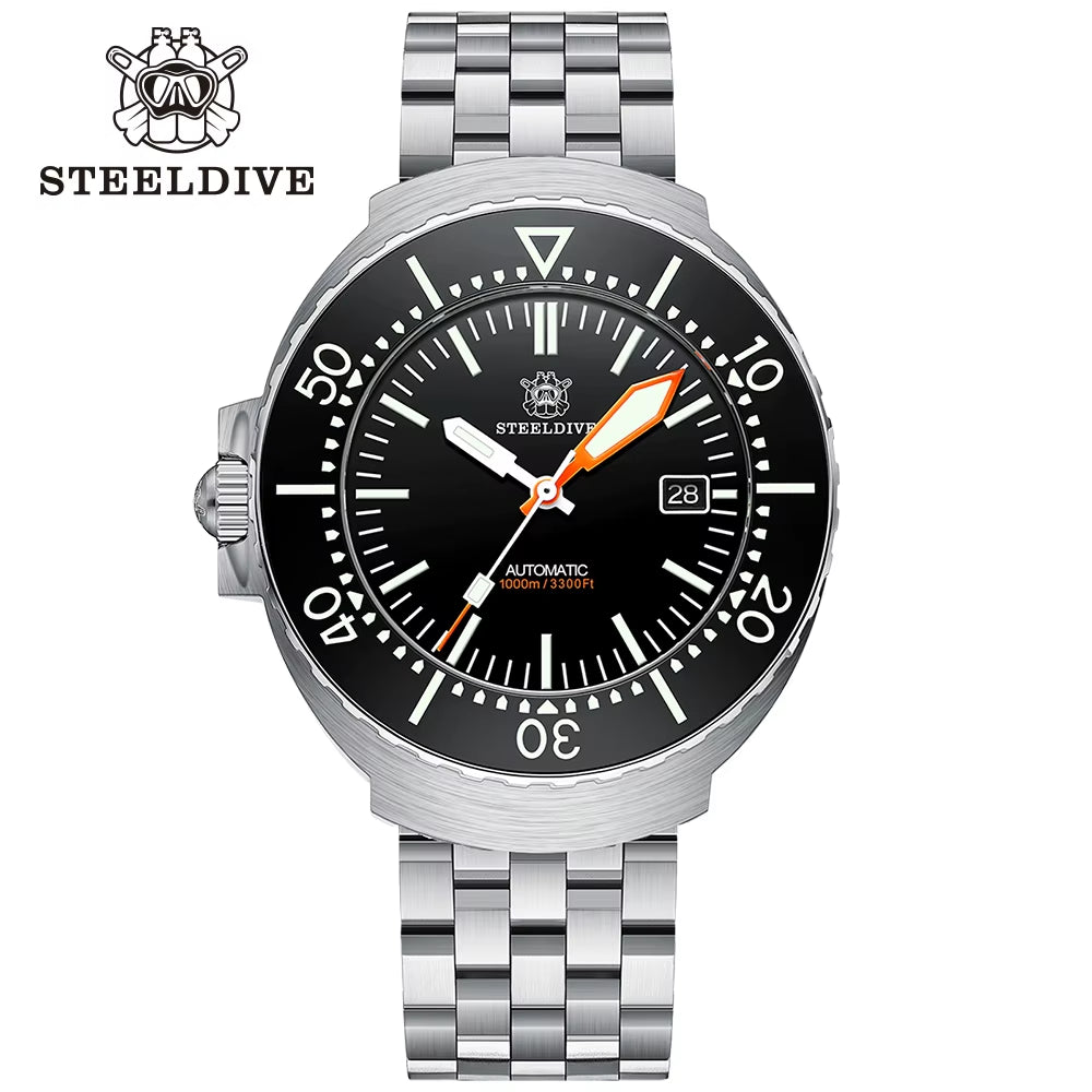 SD1980 45MM One-Piece Case Mens Diver Watch Automatic Mechanical BGW9 Luminous 1000M Waterproof Sapphire Mens Watches