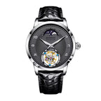 2023  Top Tourbillon Mens Luxury Watch Tianjin ST8235 Movement Mechanical Wristwatches Sapphire Glass Moonphase Luminous