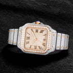  Hip Hop Iced Out Automatic Jewelry Watch Luxury Stainless Steel Mechanical Buss down VVS Moissanite Watch