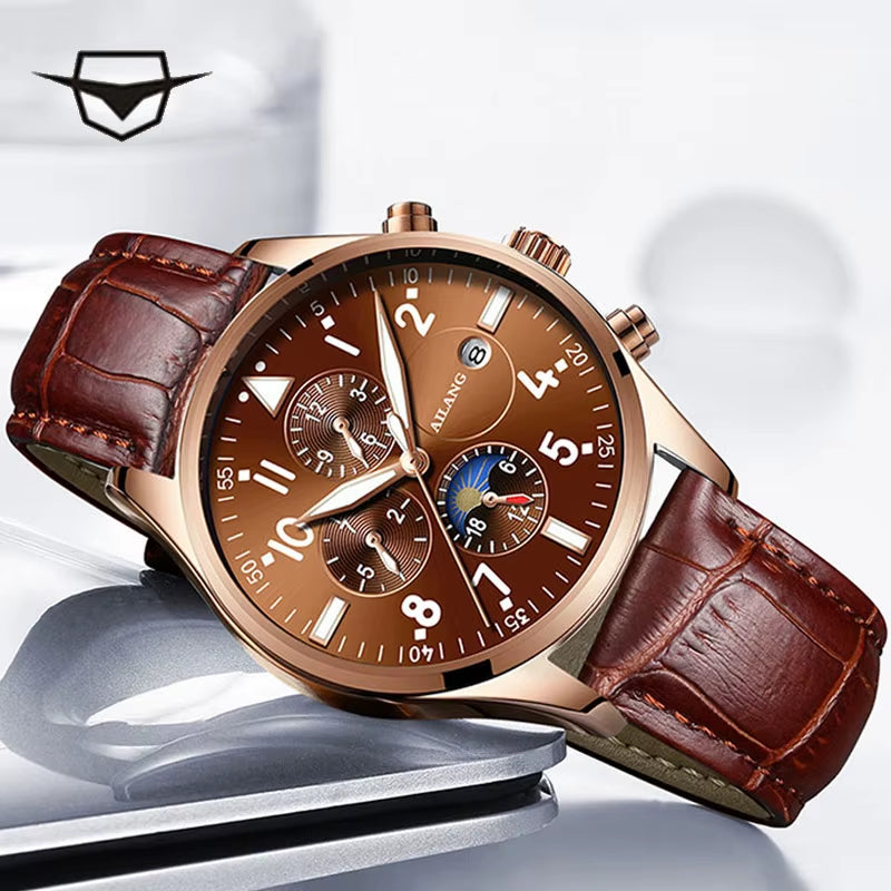 2019 the Latest Design of the Multi-Function Gear Sport Diving Watch Movements Leisure Fashion Men'S Wrist Watch Men Automatic