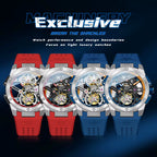 8003 Tourbillon Watch Top Luxury Brand Men Fully Automatic Mechanical Watch Waterproof Silicone Strap Original Men Gifts