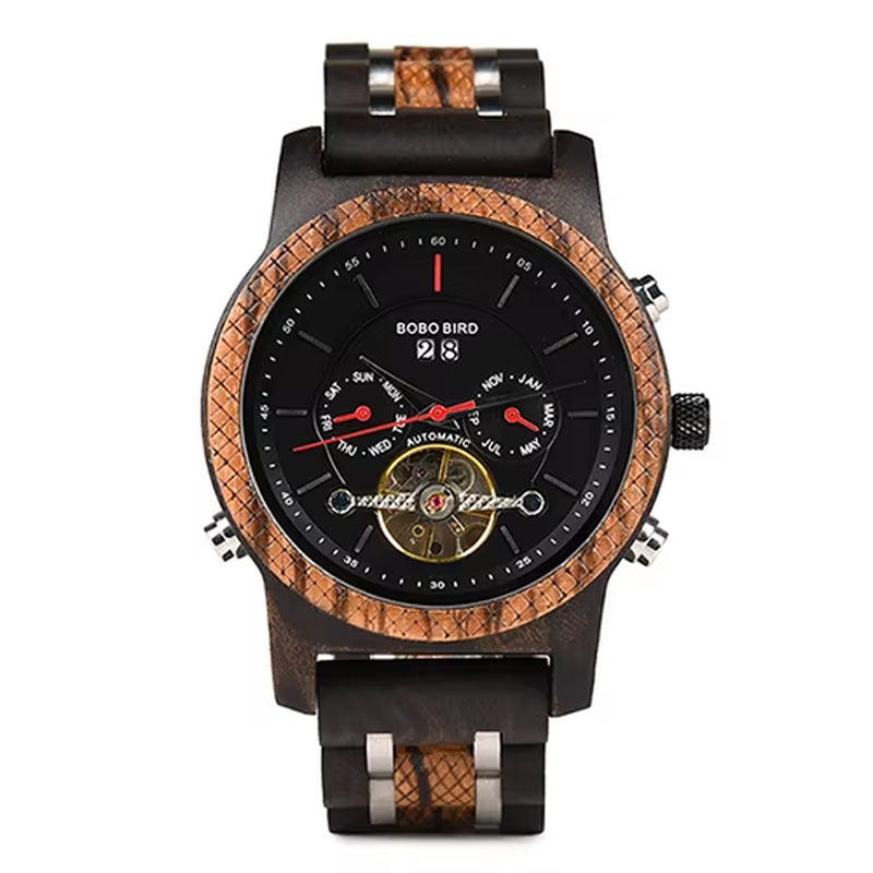 Mechanical Watches Men Top Brand Luxury Wooden Watch Montre Homme Automatique Customized Automatic Watch