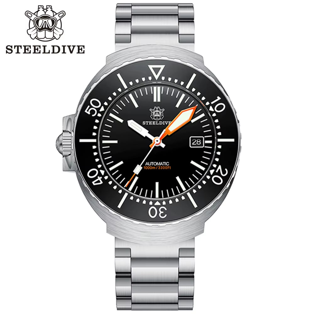 SD1980 45MM One-Piece Case Mens Diver Watch Automatic Mechanical BGW9 Luminous 1000M Waterproof Sapphire Mens Watches