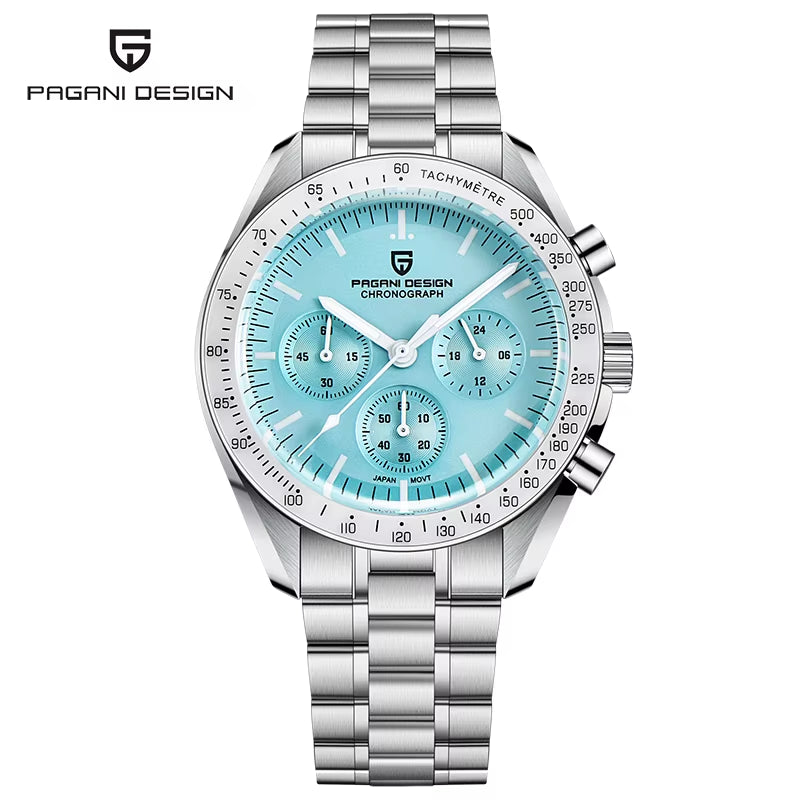 Moon Mens Watches Quartz Automatic Watch Men Luxury Sports VK63 Chronograph Waterproof Sapphire Reloj Hombre 2025