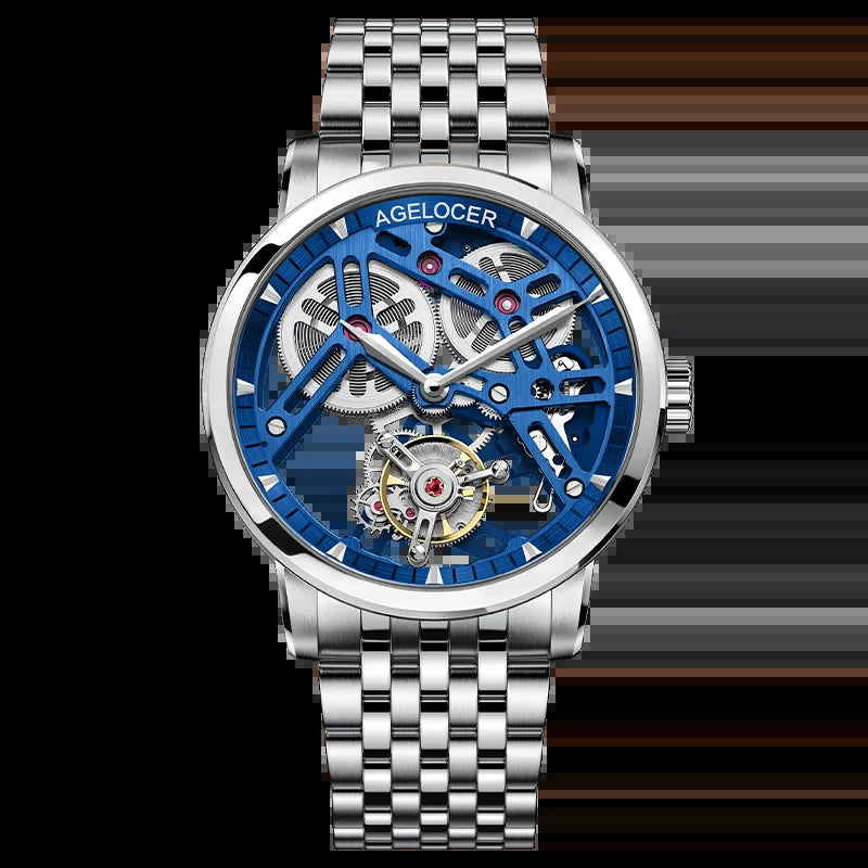 Original Tourbillon Watch Fashion Men'S Business Formal Luxury Skeleton Manual Mechanical Watch Birthday Gift for Men