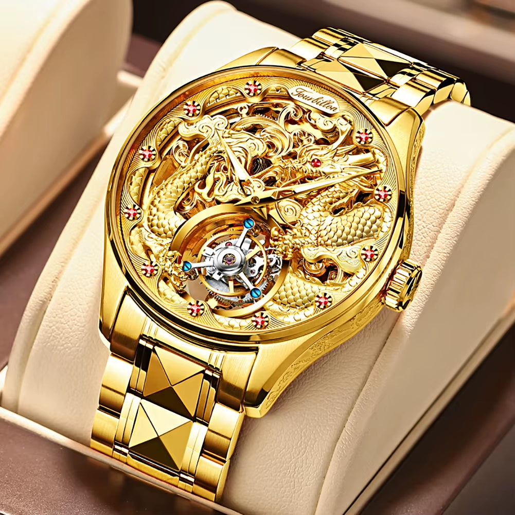 Original Genuine Watch Luxury Tourbillon Mechanical Business Men'S Watch Automatic Mechanical Fashion Wristwatch Clock