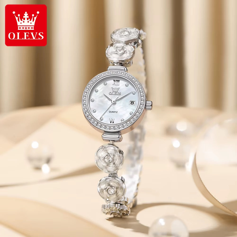 5638 Women Watches Original Elegant Quartz Watch Waterproof Luminous Date Ladies Set Bracelet Watch Girls Gift Reloj Mujer