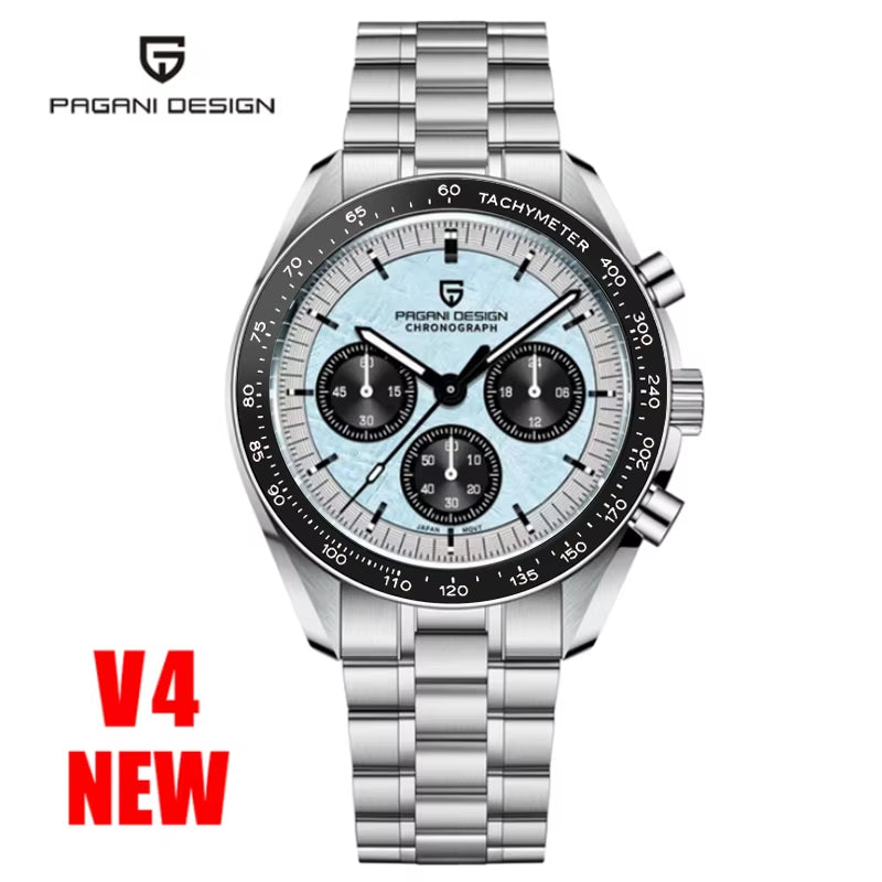 Moon Mens Watches Quartz Automatic Watch Men Luxury Sports VK63 Chronograph Waterproof Sapphire Reloj Hombre 2025
